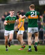 3 August 2019; Seán O'Shea of Kerry celebrates with Tommy Walsh, right, after scoring his side's second goal during the GAA Football All-Ireland Senior Championship Quarter-Final Group 1 Phase 3 match between Meath and Kerry at Páirc Tailteann in Navan, Meath. Photo by Stephen McCarthy/Sportsfile