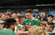 3 August 2019; Fionn McDonagh of Mayo signs autographs after the GAA Football All-Ireland Senior Championship Quarter-Final Group 1 Phase 3 match between Mayo and Donegal at Elvery’s MacHale Park in Castlebar, Mayo. Photo by Daire Brennan/Sportsfile