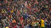 3 August 2019; Supporters look on in heavy rain during the GAA Football All-Ireland Senior Championship Quarter-Final Group 1 Phase 3 match between Mayo and Donegal at Elvery’s MacHale Park in Castlebar, Mayo. Photo by Brendan Moran/Sportsfile