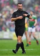 3 August 2019; Referee David Gough during the GAA Football All-Ireland Senior Championship Quarter-Final Group 1 Phase 3 match between Mayo and Donegal at Elvery’s MacHale Park in Castlebar, Mayo. Photo by Brendan Moran/Sportsfile