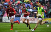 3 August 2019; Tom Parsons of Mayo during the warm-up prior to the GAA Football All-Ireland Senior Championship Quarter-Final Group 1 Phase 3 match between Mayo and Donegal at Elvery’s MacHale Park in Castlebar, Mayo. Photo by Brendan Moran/Sportsfile