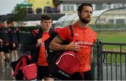 3 August 2019; Tom Parsons of Mayo arrives prior to the GAA Football All-Ireland Senior Championship Quarter-Final Group 1 Phase 3 match between Mayo and Donegal at Elvery’s MacHale Park in Castlebar, Mayo. Photo by Brendan Moran/Sportsfile