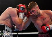 3 August 2019; Paddy Gallagher, left, in action against Chris Jenkins during their welterweight bout at Falls Park in Belfast. Photo by Ramsey Cardy/Sportsfile