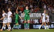 3 August 2019; Louise Quinn of Republic of Ireland reacts to a missed opportunity on goal during the Women's International Friendly match between USA and Republic of Ireland at Rose Bowl in Pasadena, California, USA. Photo by Cody Glenn/Sportsfile