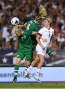 3 August 2019; Lindsey Horan of USA competes with Diane Caldwell, left, and Louise Quinn of Republic of Ireland during the Women's International Friendly match between USA and Republic of Ireland at Rose Bowl in Pasadena, California, USA. Photo by Cody Glenn/Sportsfile