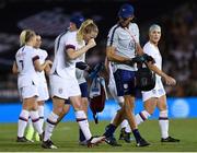 3 August 2019; Samantha Mewis of USA leaves the pitch after picking up an injury during the Women's International Friendly match between USA and Republic of Ireland at Rose Bowl in Pasadena, California, USA. Photo by Cody Glenn/Sportsfile