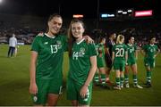3 August 2019; Jess Gargan, left, and Lauren Dwyer of Republic of Ireland following the Women's International Friendly match between USA and Republic of Ireland at Rose Bowl in Pasadena, California, USA. Photo by Cody Glenn/Sportsfile