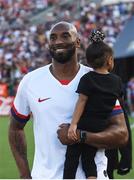 3 August 2019; Retired NBA star Kobe Bryant and daughter Bianka Bella prior to the Women's International Friendly match between USA and Republic of Ireland at Rose Bowl in Pasadena, California, USA. Photo by Cody Glenn/Sportsfile