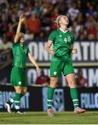 3 August 2019; Louise Quinn of Republic of Ireland reacts to a missed chance during the Women's International Friendly match between USA and Republic of Ireland at Rose Bowl in Pasadena, California, USA. Photo by Cody Glenn/Sportsfile