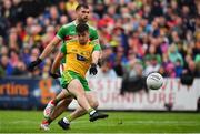 3 August 2019; Daire Ó Baoill of Donegal in action against Aidan O’Shea of Mayo during the GAA Football All-Ireland Senior Championship Quarter-Final Group 1 Phase 3 match between Mayo and Donegal at Elvery’s MacHale Park in Castlebar, Mayo. Photo by Brendan Moran/Sportsfile