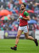 3 August 2019; Tom Parsons of Mayo prior to the GAA Football All-Ireland Senior Championship Quarter-Final Group 1 Phase 3 match between Mayo and Donegal at Elvery’s MacHale Park in Castlebar, Mayo. Photo by Brendan Moran/Sportsfile