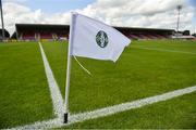 4 August 2019; A general view of a sideline flag prior to the GAA Football All-Ireland Senior Championship Quarter-Final Group 2 Phase 3 match between Tyrone and Dublin at Healy Park in Omagh, Tyrone. Photo by Brendan Moran/Sportsfile