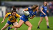 3 August 2019; Kara Shanon of Longford in action against Oonagh Kelly of Roscommon during the All-Ireland Ladies Football Minor B Final match between Longford and Roscommon at Duggan Park in Ballinasloe, Galway. Photo by Ray McManus/Sportsfile