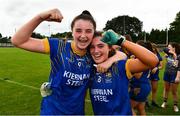 3 August 2019; Grace Shannon, left, and Kara Shanon of Longford celebrate after the All-Ireland Ladies Football Minor B Final match between Longford and Roscommon at Duggan Park in Ballinasloe, Galway. Photo by Ray McManus/Sportsfile