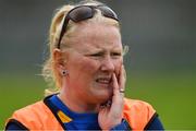 3 August 2019; Longford manager Carol Leonard Manning during the last minute of the All-Ireland Ladies Football Minor B Final match between Longford and Roscommon at Duggan Park in Ballinasloe, Galway. Photo by Ray McManus/Sportsfile