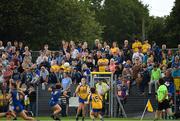 3 August 2019; Longford and Roscommon supporters cheer from the terraces during the All-Ireland Ladies Football Minor B Final match between Longford and Roscommon at Duggan Park in Ballinasloe, Galway. Photo by Ray McManus/Sportsfile