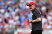 4 August 2019; Tyrone manager Mickey Harte during the GAA Football All-Ireland Senior Championship Quarter-Final Group 2 Phase 3 match between Tyrone and Dublin at Healy Park in Omagh, Tyrone. Photo by Brendan Moran/Sportsfile