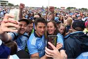 4 August 2019; Bernard Brogan of Dublin trying to get off the field after the GAA Football All-Ireland Senior Championship Quarter-Final Group 2 Phase 3 match between Tyrone and Dublin at Healy Park in Omagh, Tyrone. Photo by Oliver McVeigh/Sportsfile