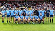 4 August 2019; The Dublin squad with Diarmuid Connolly of Dublin, second from right in back row before the GAA Football All-Ireland Senior Championship Quarter-Final Group 2 Phase 3 match between Tyrone and Dublin at Healy Park in Omagh, Tyrone. Photo by Oliver McVeigh/Sportsfile