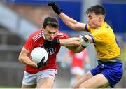 4 August 2019; John O'Rourke of Cork in action against Conor Hussey of Roscommon during the GAA Football All-Ireland Senior Championship Quarter-Final Group 2 Phase 3 match between Cork and Roscommon at Páirc Uí Rinn in Cork. Photo by Matt Browne/Sportsfile