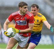 4 August 2019; Ian Maguire of Cork in action against Aengus Lyons of Roscommon during the GAA Football All-Ireland Senior Championship Quarter-Final Group 2 Phase 3 match between Cork and Roscommon at Páirc Uí Rinn in Cork. Photo by Matt Browne/Sportsfile