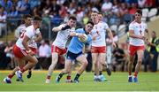 4 August 2019; Diarmuid Connolly of Dublin in action against Michael McKernan Darren McCurry, Rory Brennan Ben McDonnell and David Mulgrew of Tyrone during the GAA Football All-Ireland Senior Championship Quarter-Final Group 2 Phase 3 match between Tyrone and Dublin at Healy Park in Omagh, Tyrone. Photo by Oliver McVeigh/Sportsfile