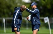 5 August 2019; Attack coach Mike Catt, right, and defence coach Marius Goosen during an Italy Rugby training session at the University of Limerick in Limerick. Photo by David Fitzgerald/Sportsfile