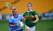 5 August 2019; Carla Rowe of Dublin in action against Ciara Murphy of Kerry during the TG4 All-Ireland Ladies Football Senior Championship Quarter-Final match between Dublin and Kerry at Bord na Móna O'Connor Park in Tullamore, Offaly. Photo by Piaras Ó Mídheach/Sportsfile