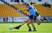 5 August 2019; Caoimhe O'Connor of Dublin in action against Julie O'Sullivan of Kerry during the TG4 All-Ireland Ladies Football Senior Championship Quarter-Final match between Dublin and Kerry at Bord na Móna O'Connor Park in Tullamore, Offaly. Photo by Piaras Ó Mídheach/Sportsfile