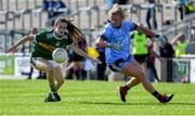 5 August 2019; Ciara O'Brien of Kerry in action against Carla Rowe of Dublin during the TG4 All-Ireland Ladies Football Senior Championship Quarter-Final match between Dublin and Kerry at Bord na Móna O'Connor Park in Tullamore, Offaly. Photo by Piaras Ó Mídheach/Sportsfile