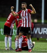 5 August 2019; Darren Cole of Derry City celebrates after his sides fourth goal during the EA Sports Cup semi-final match between Derry City and Waterford United at Ryan McBride Brandywell Stadium in Derry. Photo by Oliver McVeigh/Sportsfile