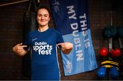 6 August 2019; Ambassador and boxer Kellie Harrington is photographed at Ballybough Community Sports Centre for the launch of the #ThisIsMyDublin campaign promoting Dublin City Sportsfest 2019. A week-long celebration of sport & physical activity from 23-29 of September. Everyone is encouraged participate regardless of age, ability or background. For more information visit http://www.dublincity.ie/sportsfest. Photo by Stephen McCarthy/Sportsfile