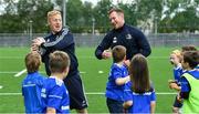 7 August 2019; Leinster players James Tracy, left, and Rory O’Loughlin with participants during the Bank of Ireland Leinster Rugby Summer Camp at Lansdowne FC in Dublin. Photo by Piaras Ó Mídheach/Sportsfile