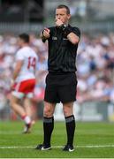 4 August 2019; Referee Joe McQuillan during the GAA Football All-Ireland Senior Championship Quarter-Final Group 2 Phase 3 match between Tyrone and Dublin at Healy Park in Omagh, Tyrone. Photo by Brendan Moran/Sportsfile