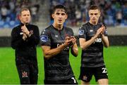 7 August 2019; Jamie McGrath, centre, of Dundalk following the UEFA Europa League 3rd Qualifying Round 1st Leg match between SK Slovan Bratislava and Dundalk at Tehelné pole Stadium in Bratislava, Slovakia. Photo by Vid Ponikvar/Sportsfile