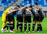 7 August 2019;  Dundalk players in a huddle prior to the UEFA Europa League 3rd Qualifying Round 1st Leg match between SK Slovan Bratislava and Dundalk at Tehelné pole Stadium in Bratislava, Slovakia. Photo by Vid Ponikvar/Sportsfile