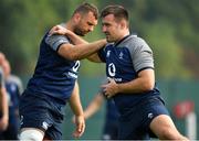 8 August 2019; Tadhg Beirne, left, and Niall Scannell during an Ireland Rugby training session at Carton House in Maynooth, Kildare. Photo by Brendan Moran/Sportsfile