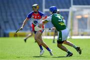 2 August 2019; Nick Corbett of New York in action against Charlie Rose of London in the Renault GAA World Games Mens Hurling Native Cup Final during the Renault GAA World Games 2019 Day 5 - Cup Finals at Croke Park in Dublin. Photo by Piaras Ó Mídheach/Sportsfile