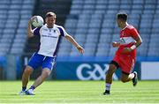 2 August 2019; Action between New York Freedom and New York Liberty, white, in the Renault GAA World Games Mens Football Native Cup Final during the Renault GAA World Games 2019 Day 5 - Cup Finals at Croke Park in Dublin. Photo by Piaras Ó Mídheach/Sportsfile