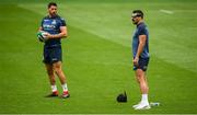 9 August 2019; Tito Tebaldi, right, and Ian McKinley during the Italy Rugby Captain's Run at the Aviva Stadium in Dublin. Photo by David Fitzgerald/Sportsfile