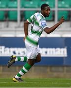 9 August 2019; Daniel Carr of Shamrock Rovers celebrates scoring his side's first goal during the Extra.ie FAI Cup First Round match between Shamrock Rovers and Finn Harps at Tallaght Stadium in Tallaght, Dublin. Photo by Piaras Ó Mídheach/Sportsfile