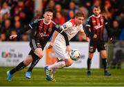 9 August 2019; Andy Lyons of Bohemians in action against Oscar Brennan of Shelbourne during the Extra.ie FAI Cup First Round match between Bohemians and Shelbourne at Dalymount Park in Dublin. Photo by Stephen McCarthy/Sportsfile