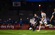 9 August 2019; Danny Mandroiu of Bohemians shoots to score his side's third, and winning, goal during the Extra.ie FAI Cup First Round match between Bohemians and Shelbourne at Dalymount Park in Dublin. Photo by Stephen McCarthy/Sportsfile