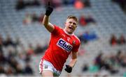 10 August 2019; Patrick Campbell of Cork celebrates after scoring his side's first goal during the Electric Ireland GAA Football All-Ireland Minor Championship Semi-Final match between Cork and Mayo at Croke Park in Dublin. Photo by Sam Barnes/Sportsfile
