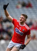 10 August 2019; Patrick Campbell of Cork celebrates after scoring his side's first goal during the Electric Ireland GAA Football All-Ireland Minor Championship Semi-Final match between Cork and Mayo at Croke Park in Dublin. Photo by Sam Barnes/Sportsfile