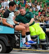 10 August 2019; Joey Carbery of Ireland leaves the pitch after picking up an injury during the Guinness Summer Series 2019 match between Ireland and Italy at the Aviva Stadium in Dublin. Photo by Brendan Moran/Sportsfile