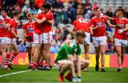 10 August 2019; Cork players celebrate following the Electric Ireland GAA Football All-Ireland Minor Championship Semi-Final match between Cork and Mayo at Croke Park in Dublin. Photo by Sam Barnes/Sportsfile