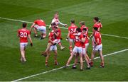 10 August 2019; Cork players celebrate after the Electric Ireland GAA Football All-Ireland Minor Championship Semi-Final match between Cork and Mayo at Croke Park in Dublin. Photo by Daire Brennan/Sportsfile