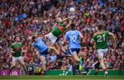 10 August 2019; Aidan O'Shea of Mayo and Michael Darragh Macauley of Dublin contest the throw in during the GAA Football All-Ireland Senior Championship Semi-Final match between Dublin and Mayo at Croke Park in Dublin. Photo by Stephen McCarthy/Sportsfile