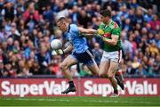 10 August 2019; Con O'Callaghan of Dublin in action against Lee Keegan of Mayo during the GAA Football All-Ireland Senior Championship Semi-Final match between Dublin and Mayo at Croke Park in Dublin. Photo by Sam Barnes/Sportsfile